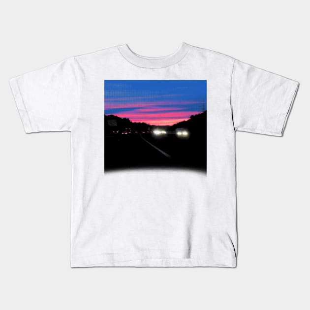 Sky Line Drive Kids T-Shirt by takoto